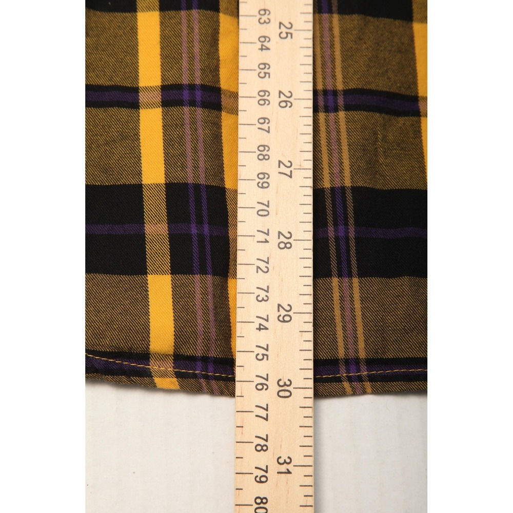 Nike 6.0 Shirt Mens Large Yellow Black Plaid Hooded Flannel Long Sleeve Casual - Picture 11 of 12